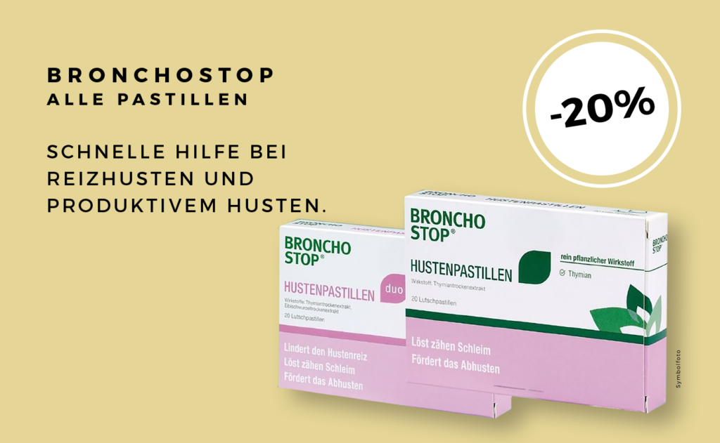 Banner -20% auf Bronochstop Pastillen