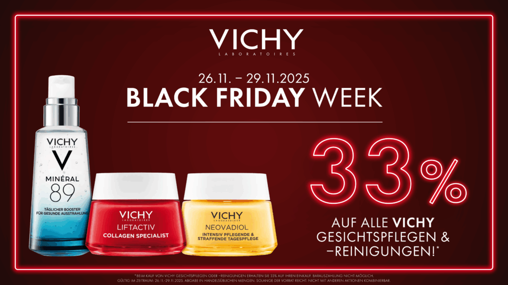 Werbeanzeige Vichy -33% Black Week Angebot