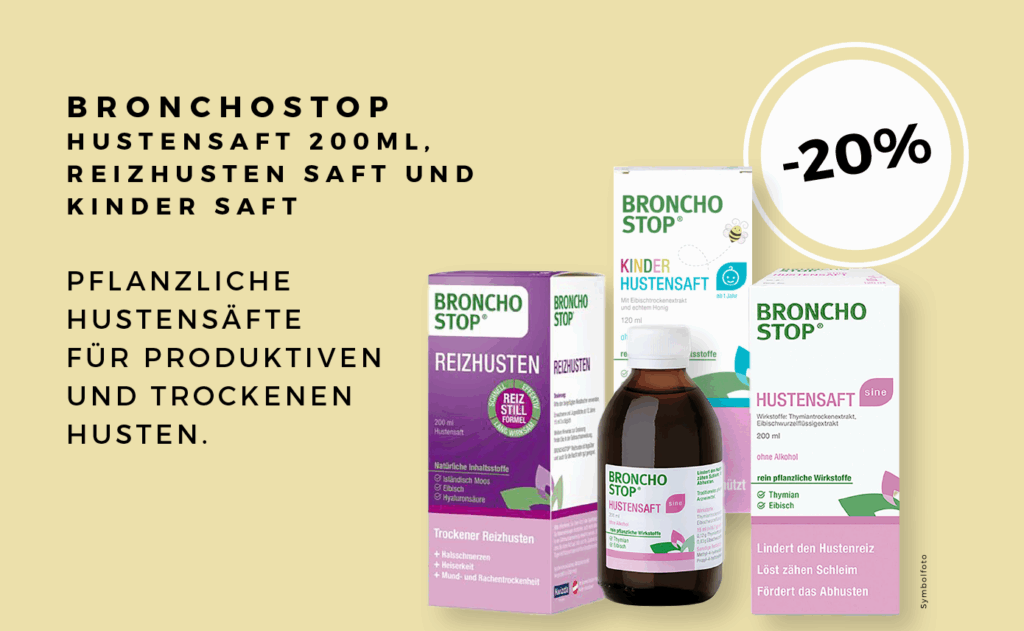 -20 € auf ausgewählte Bronchostop Produkte