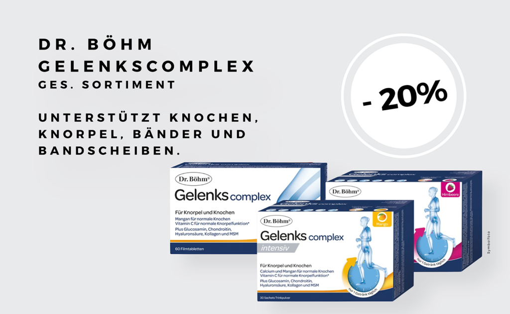 Banner Dr. Böhm Gelenkscomplex Aktion