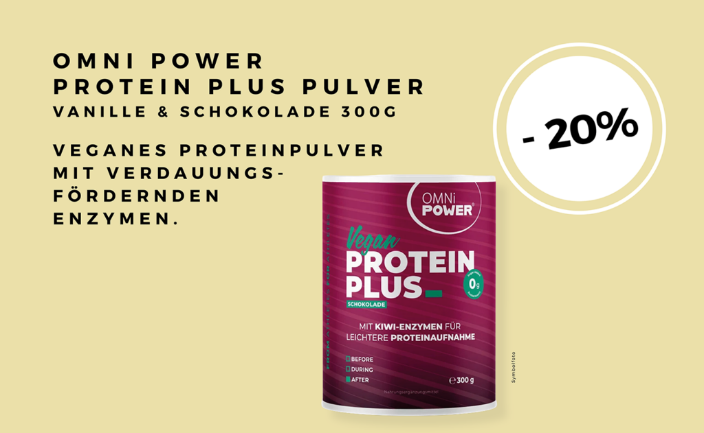 Banner Omni Power Protein PLus Pulver Aktion
